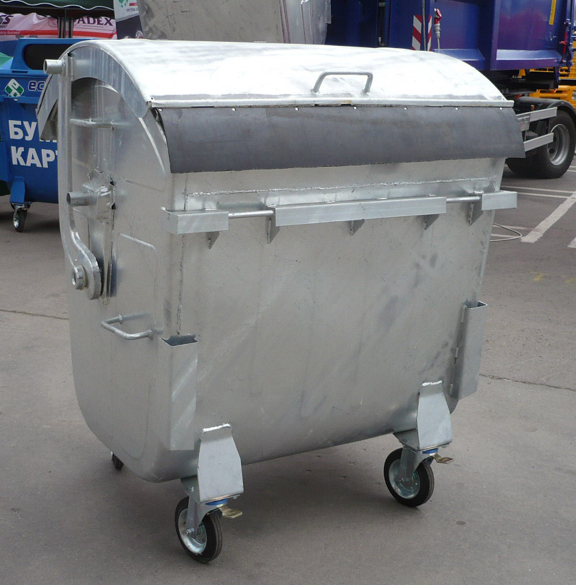 Металлический контейнер для мусора 1,1 куба